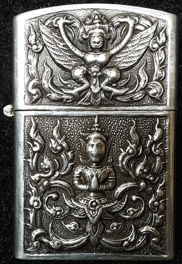 Vintage 1969 Siam Sterling Silver Zippo Lighter - SOLD